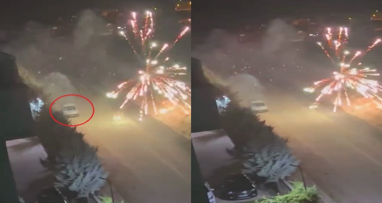 aractan atilan havai fisek felaketi dogurdu o anlar kamerada JFXwLjcA